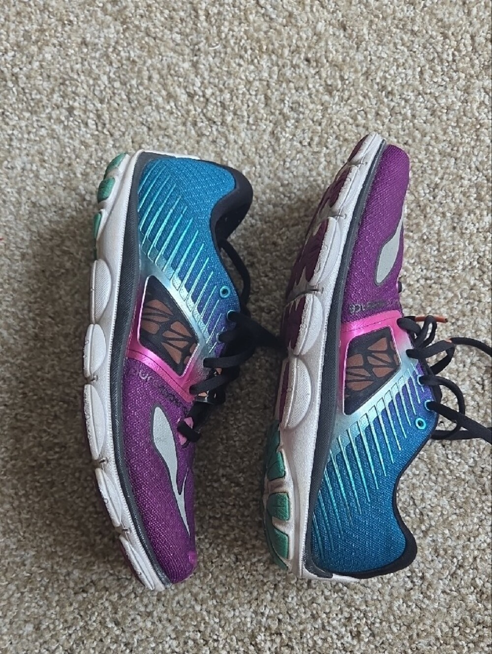 Brooks Women's Purple Teal Pink Running Sneakers